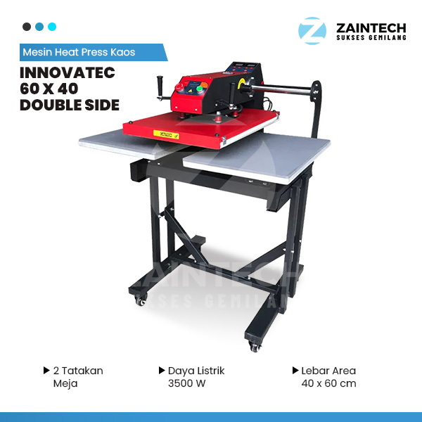 Serupa Mesin Heat Press Kaos INNOVATEC 60 X 40  Pneumatic Double Side